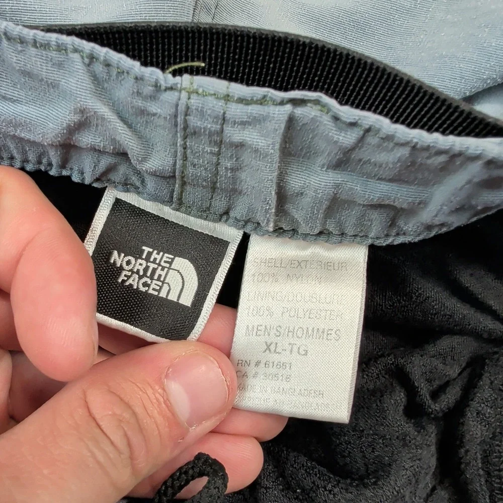 The North Face XL Y2K Blue Belted Hiking Shorts Gorpcore Nylon Lined Utility